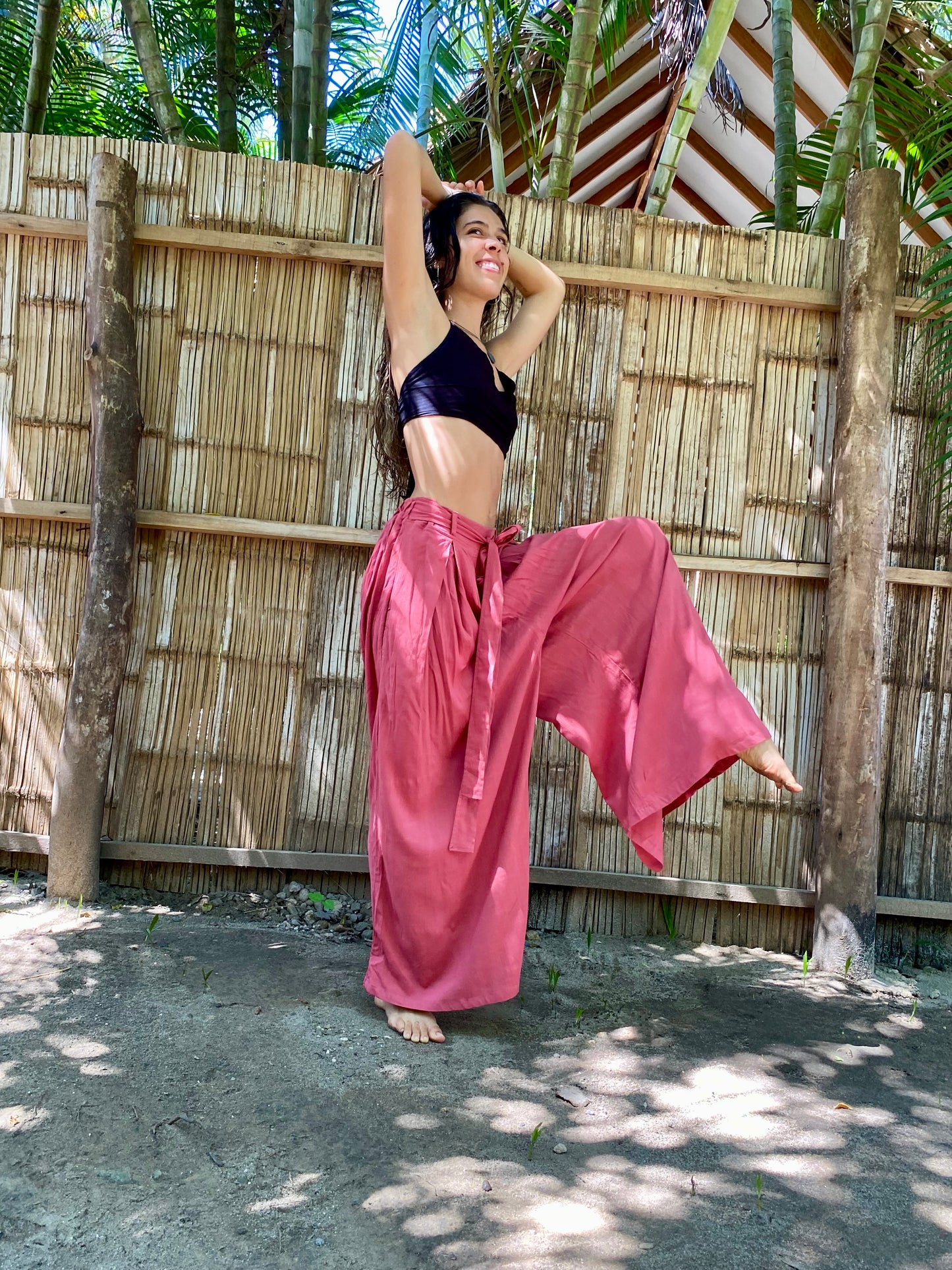 Pantalón Relajado Frambuesa