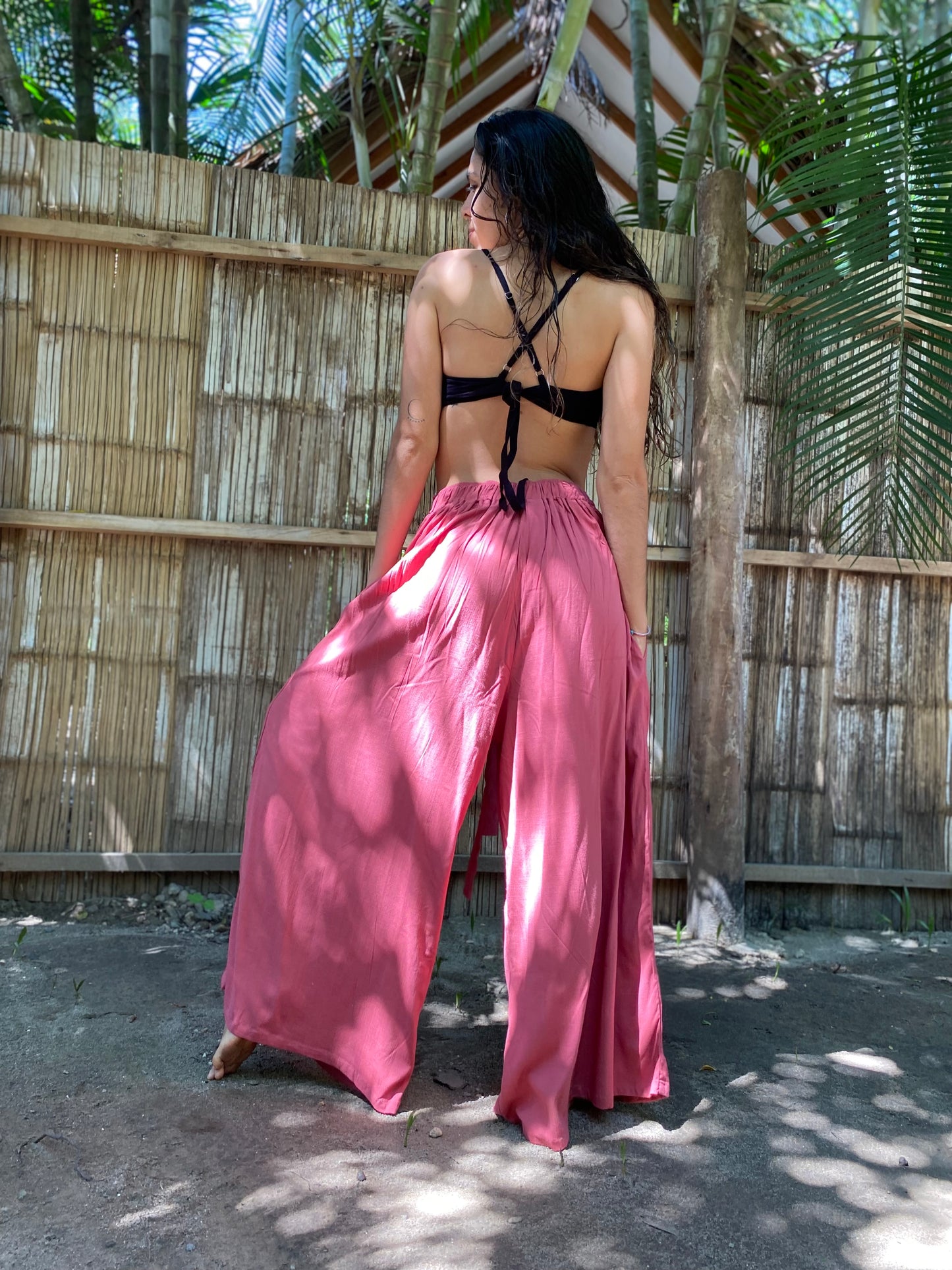 Pantalón Relajado Frambuesa