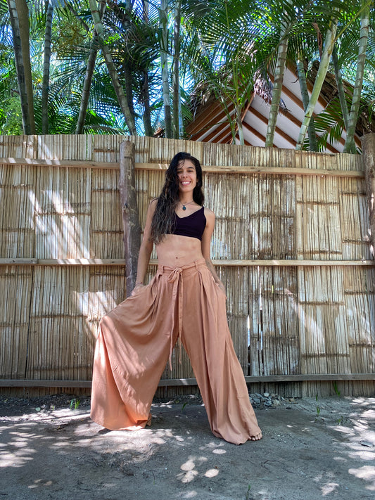 Pantalón Relajado Almendra