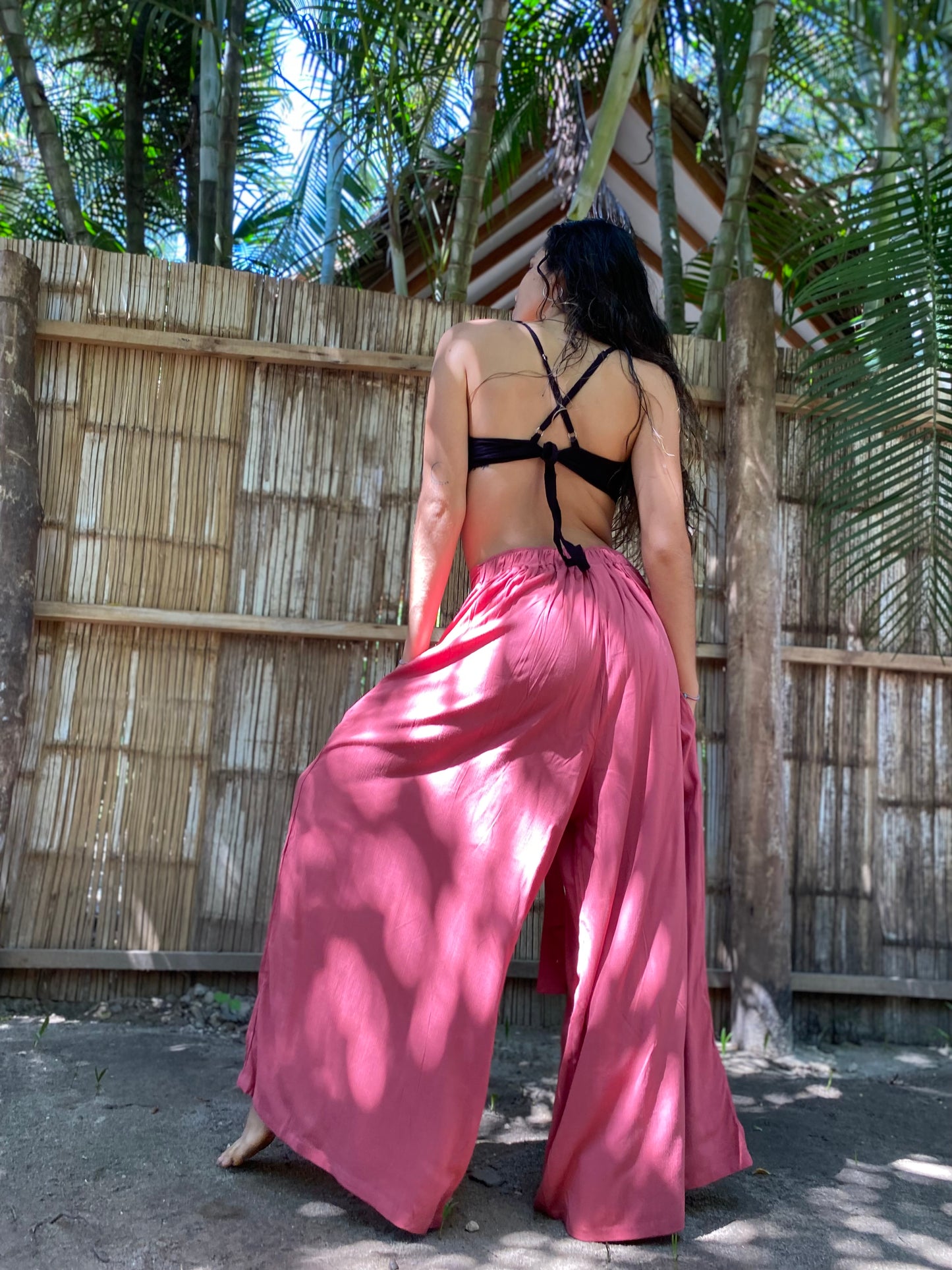 Pantalón Relajado Frambuesa