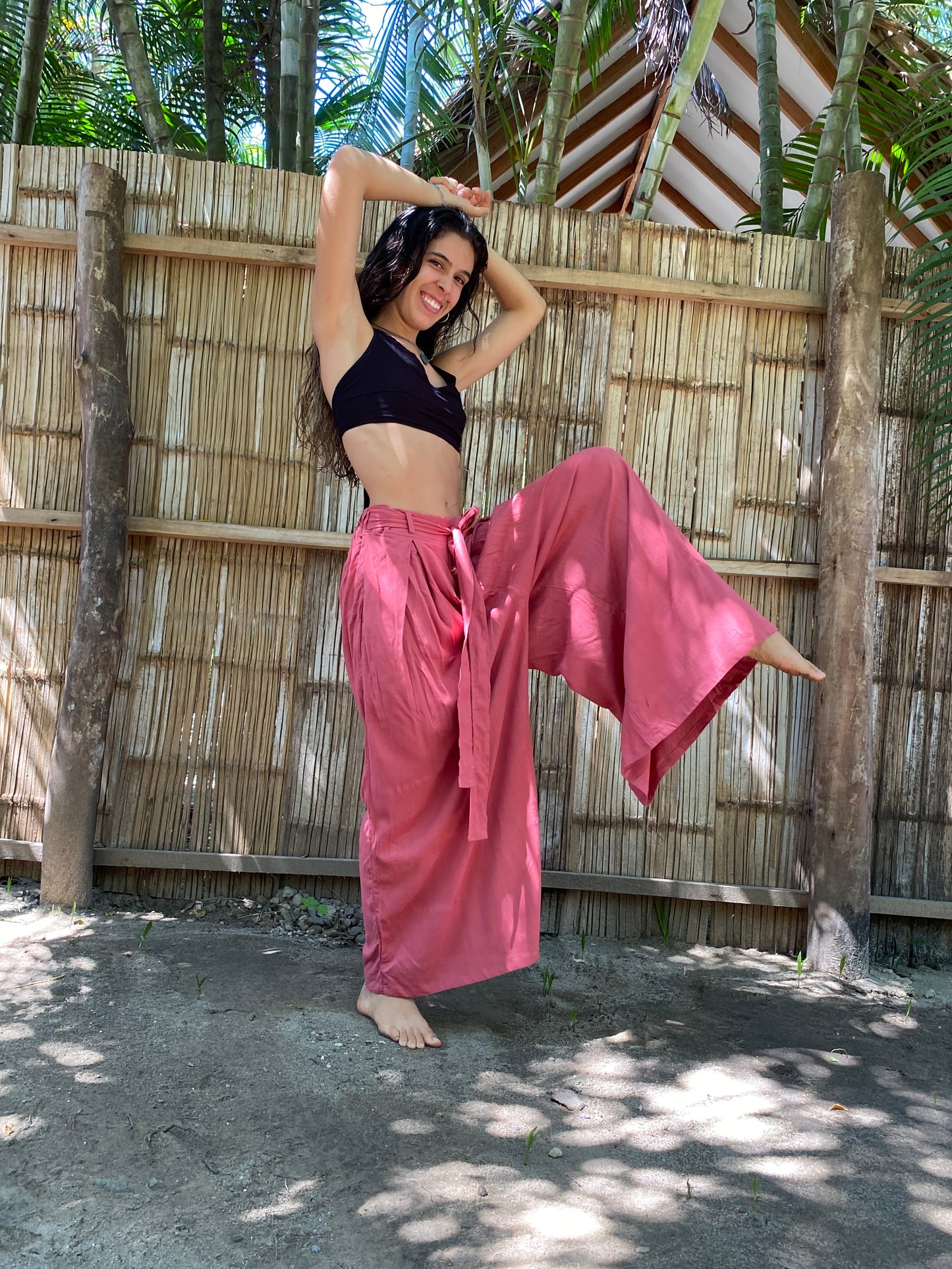 Pantalón Relajado Frambuesa