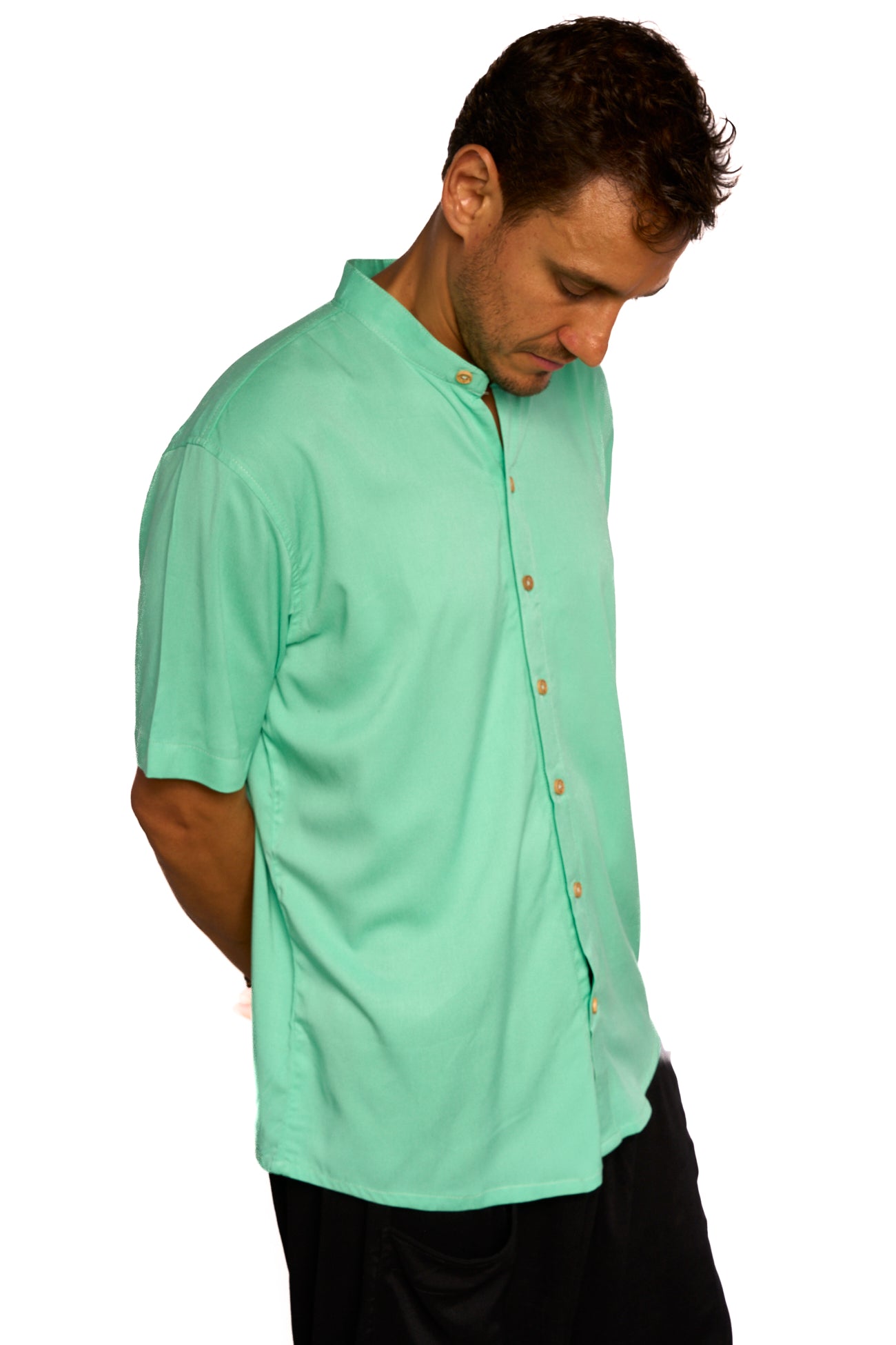 Camisa fondo entero verde menta
