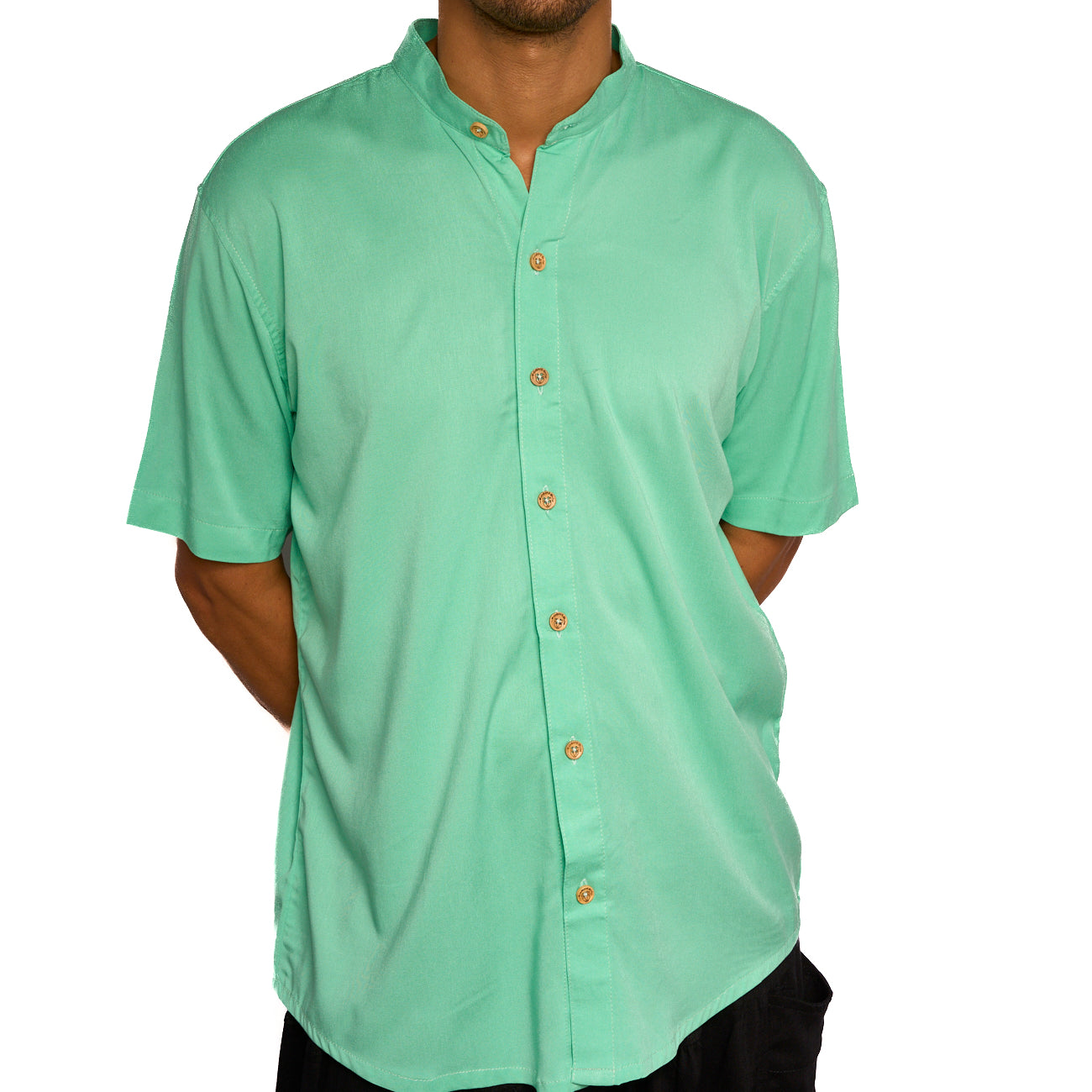 Camisa fondo entero verde menta