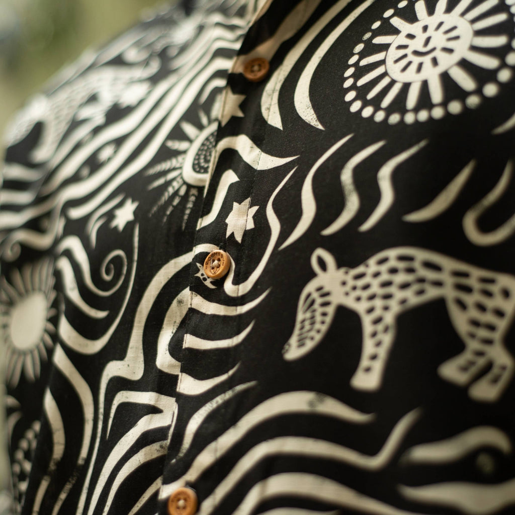 Camisa Cuello Mao Flujo Nocturno