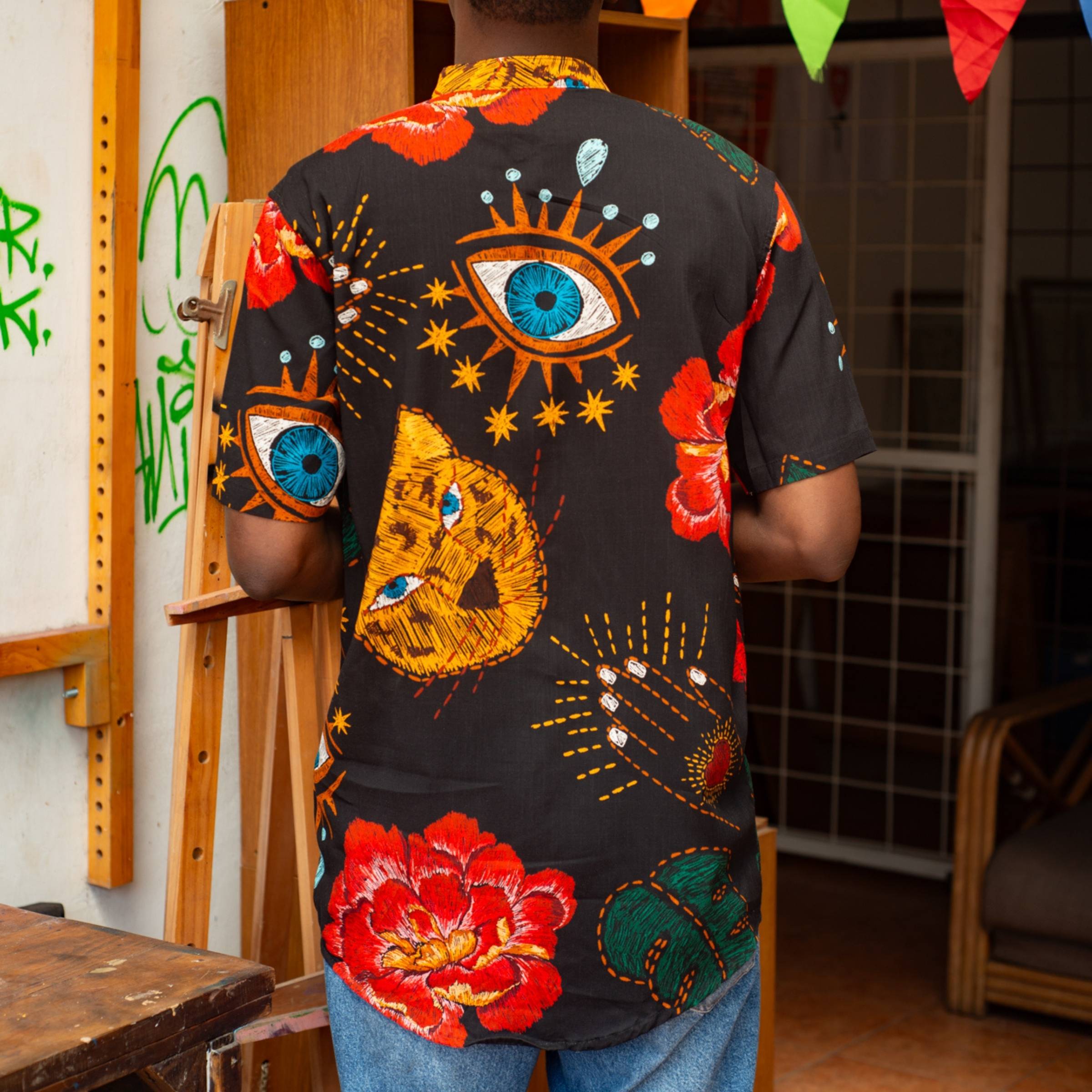 Camisa Cuello Mao Ojo Sagrado