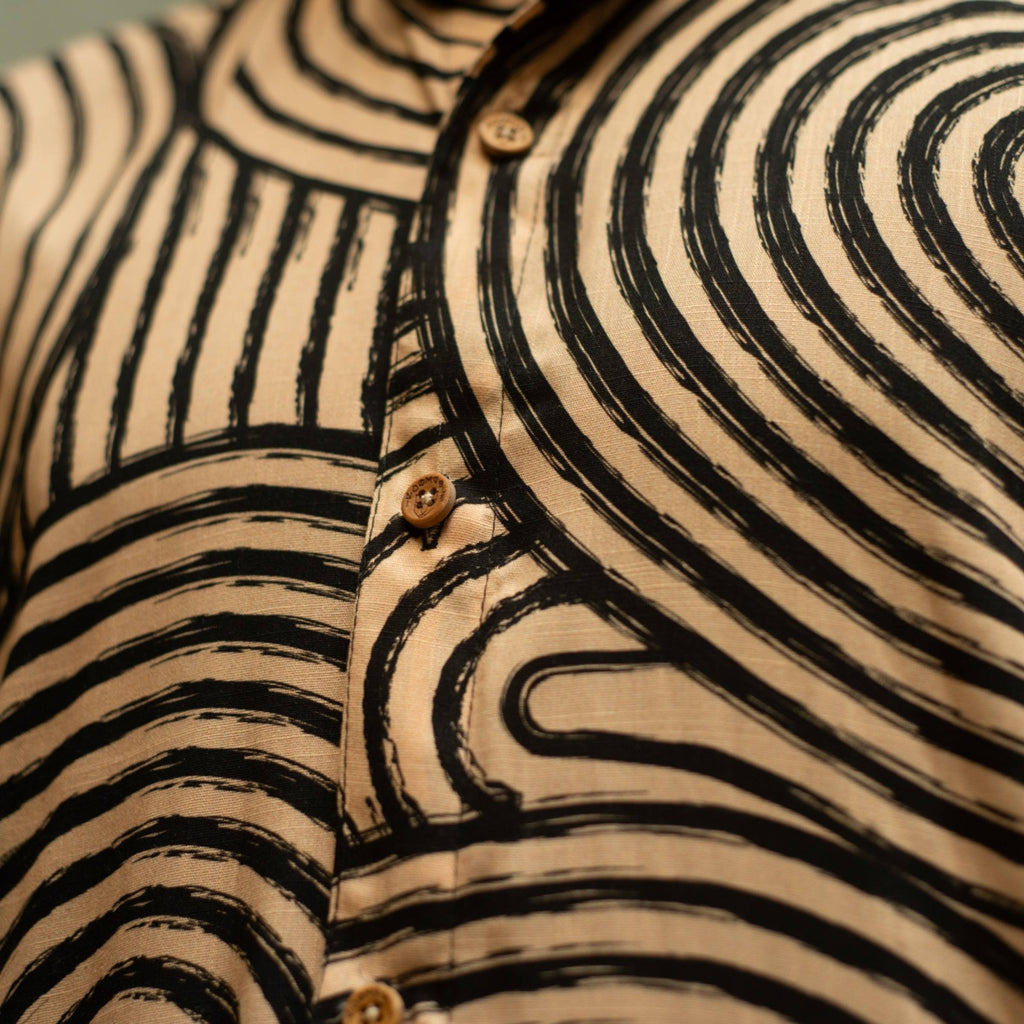 Camisa Cuello Mao Origen Espiral