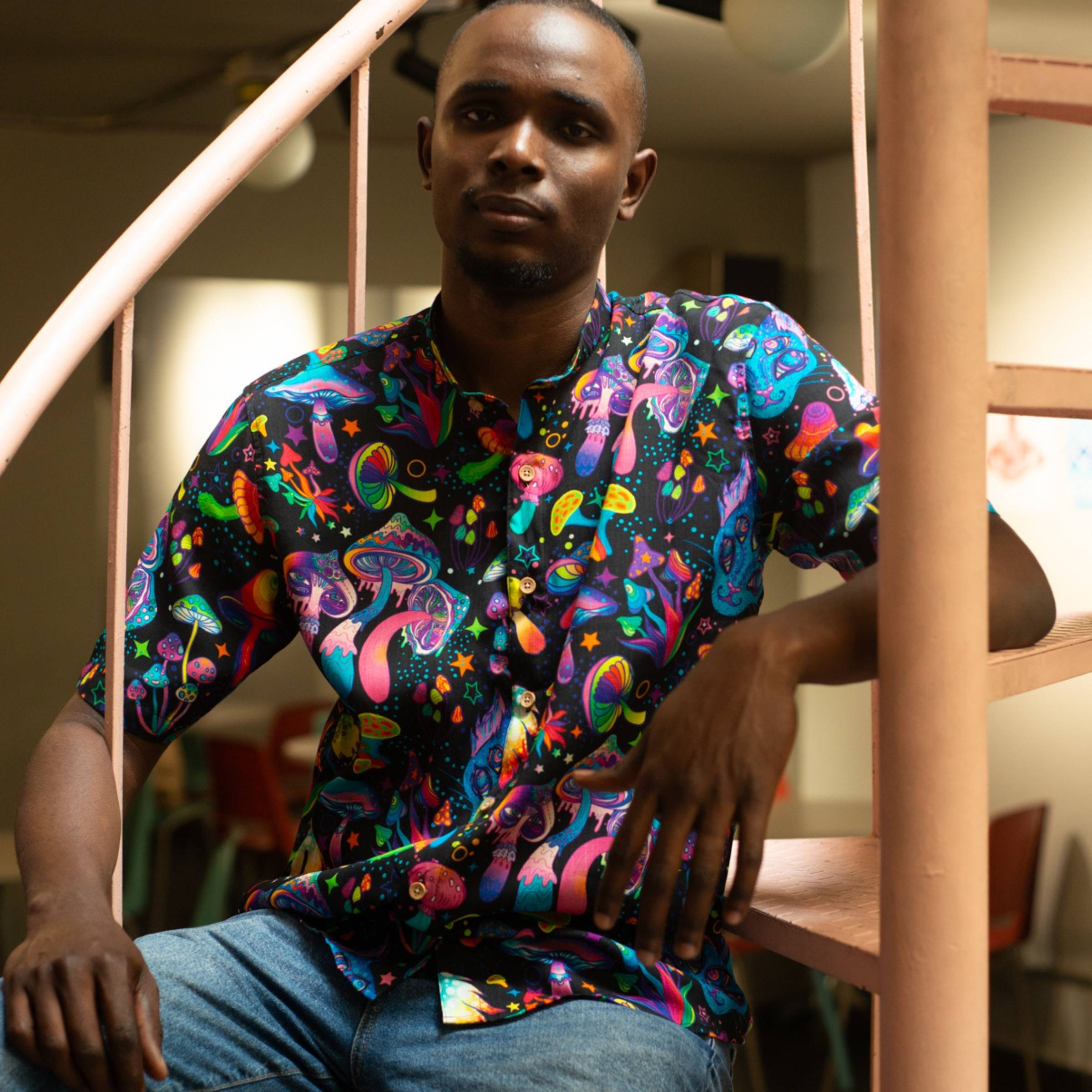 Camisa Cuello Mao Portal