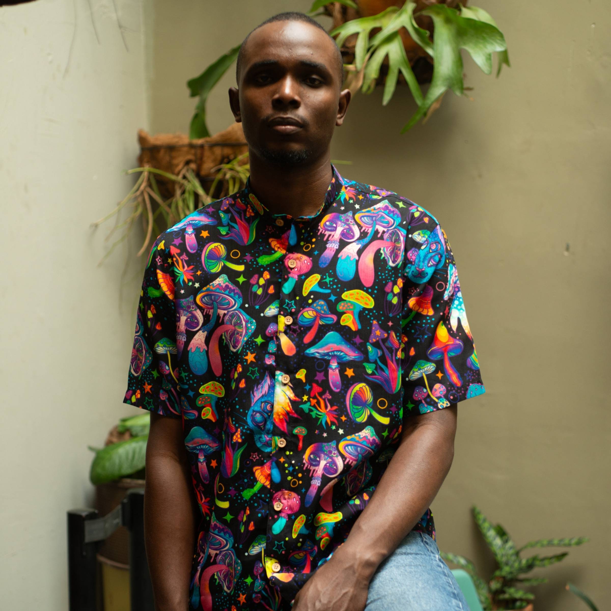 Camisa Cuello Mao Portal