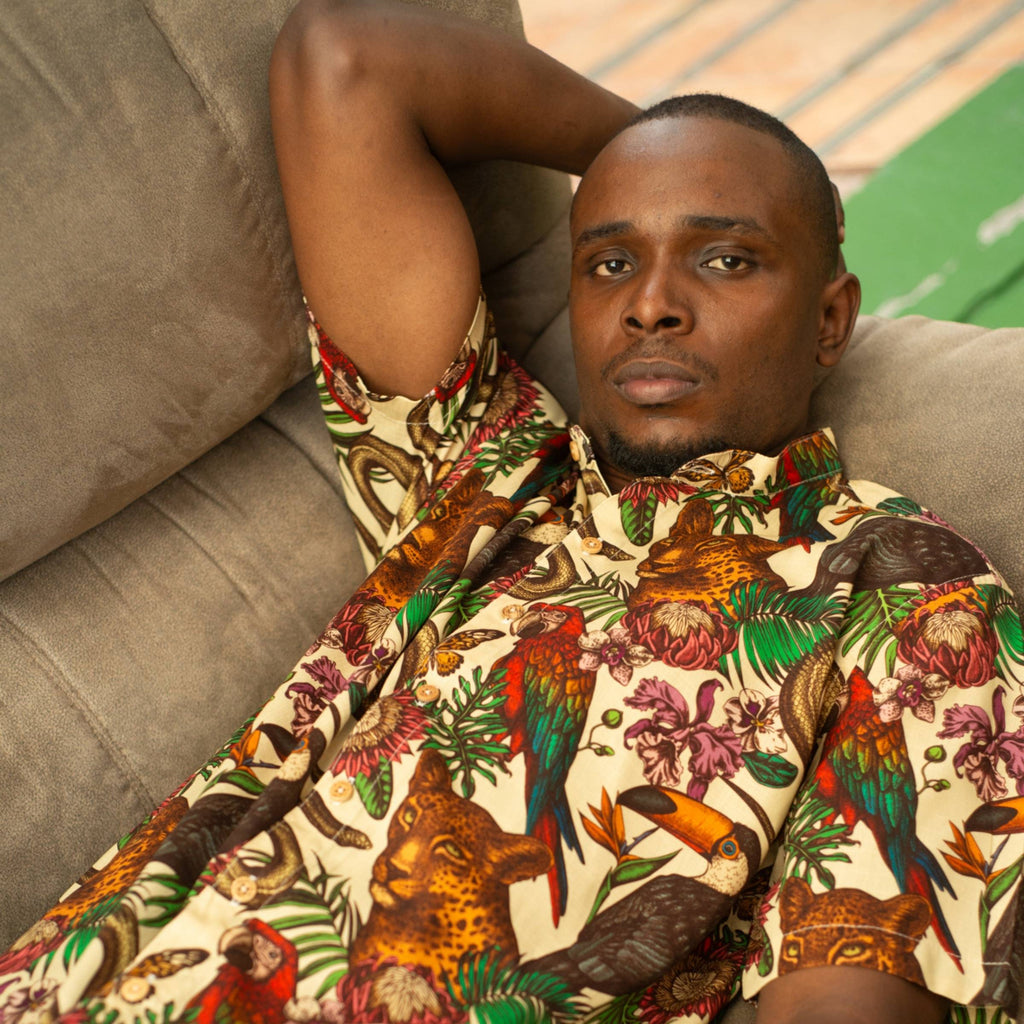 Camisa Cuello Mao Selva Ancestral