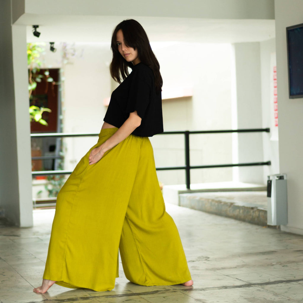 Pantalón Relajado — Verde Oliva