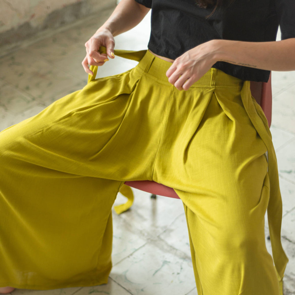 Pantalón Relajado — Verde Oliva