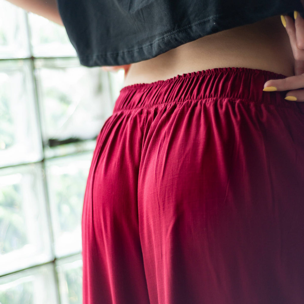 Pantalón Relajado — Vino