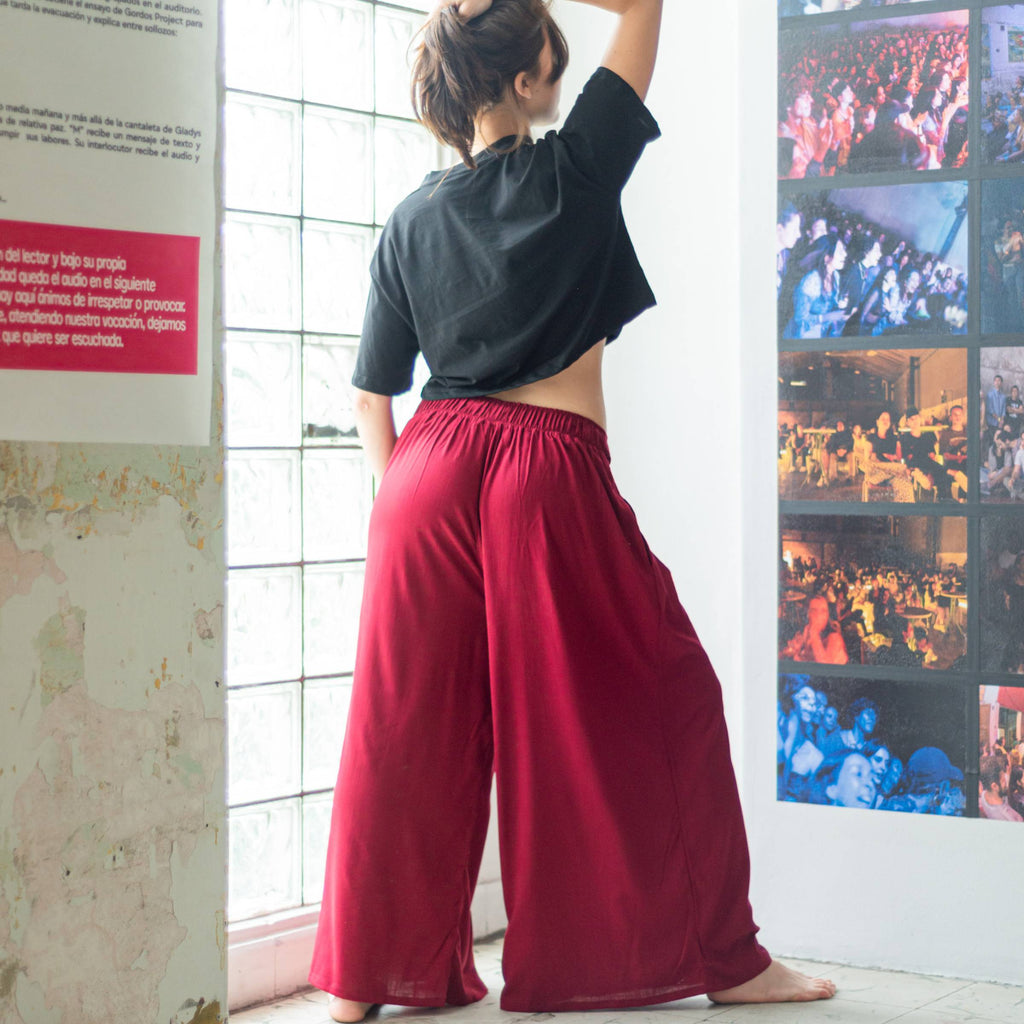 Pantalón Relajado — Vino