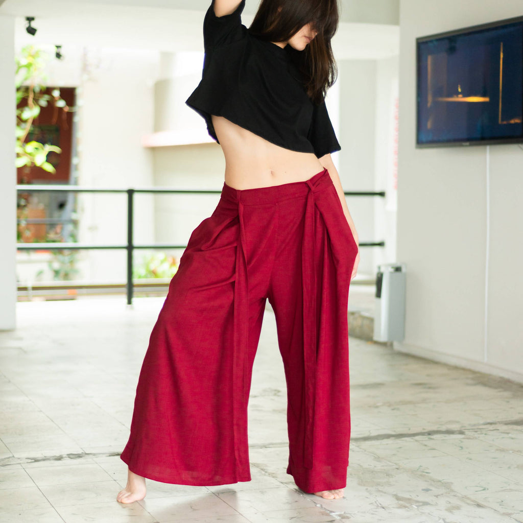 Pantalón Relajado — Vino