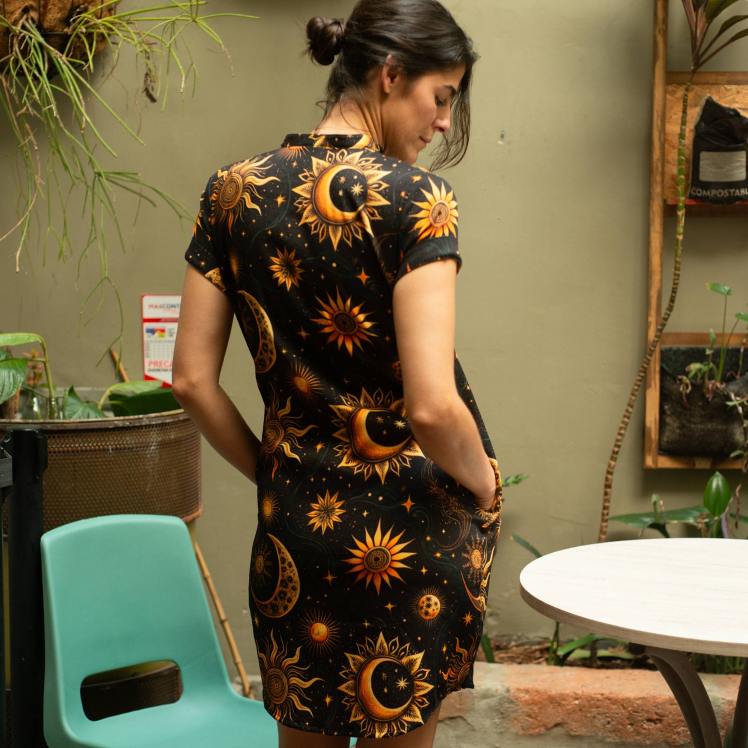 Vestido Camisa Eclipse Dorado