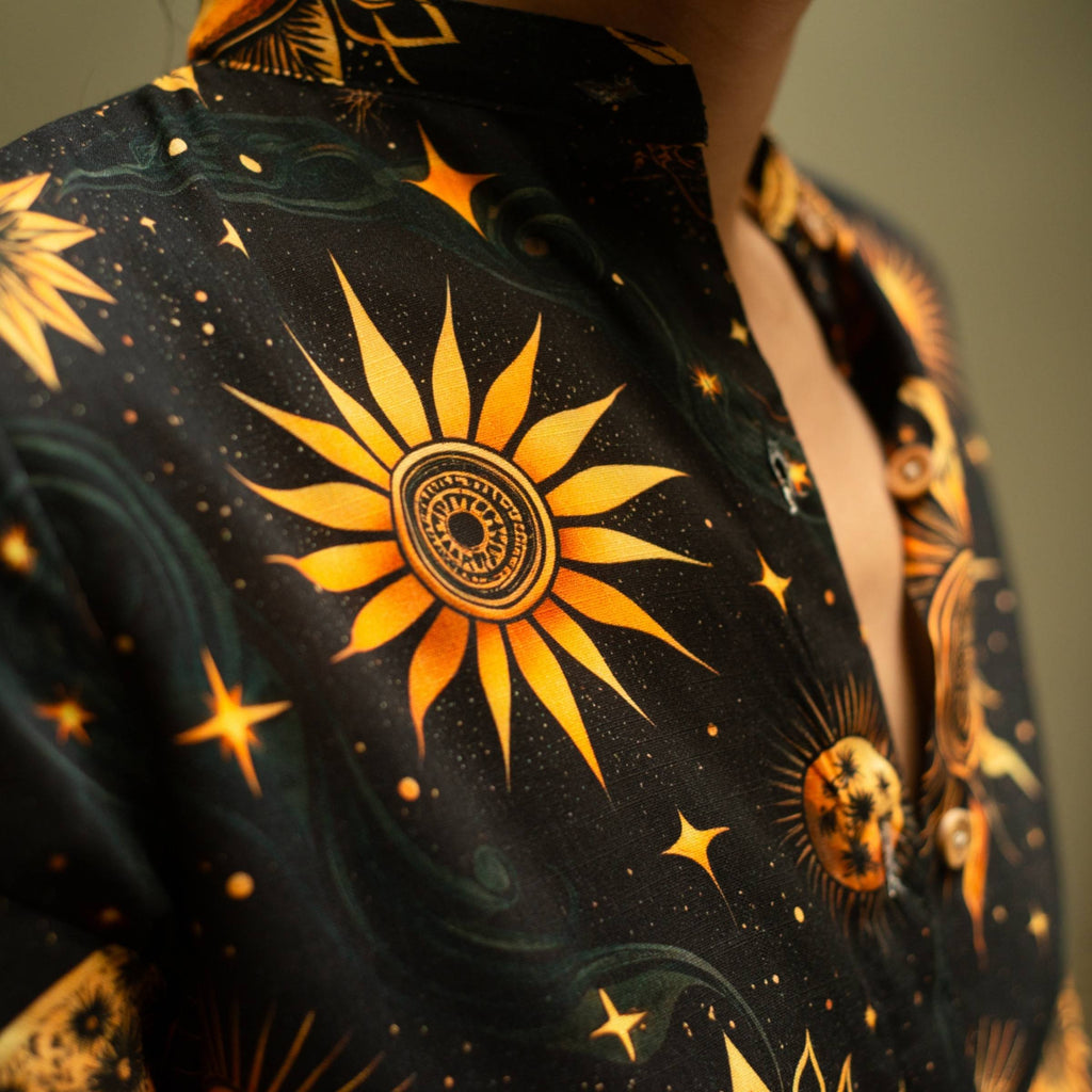 Vestido Camisa Eclipse Dorado