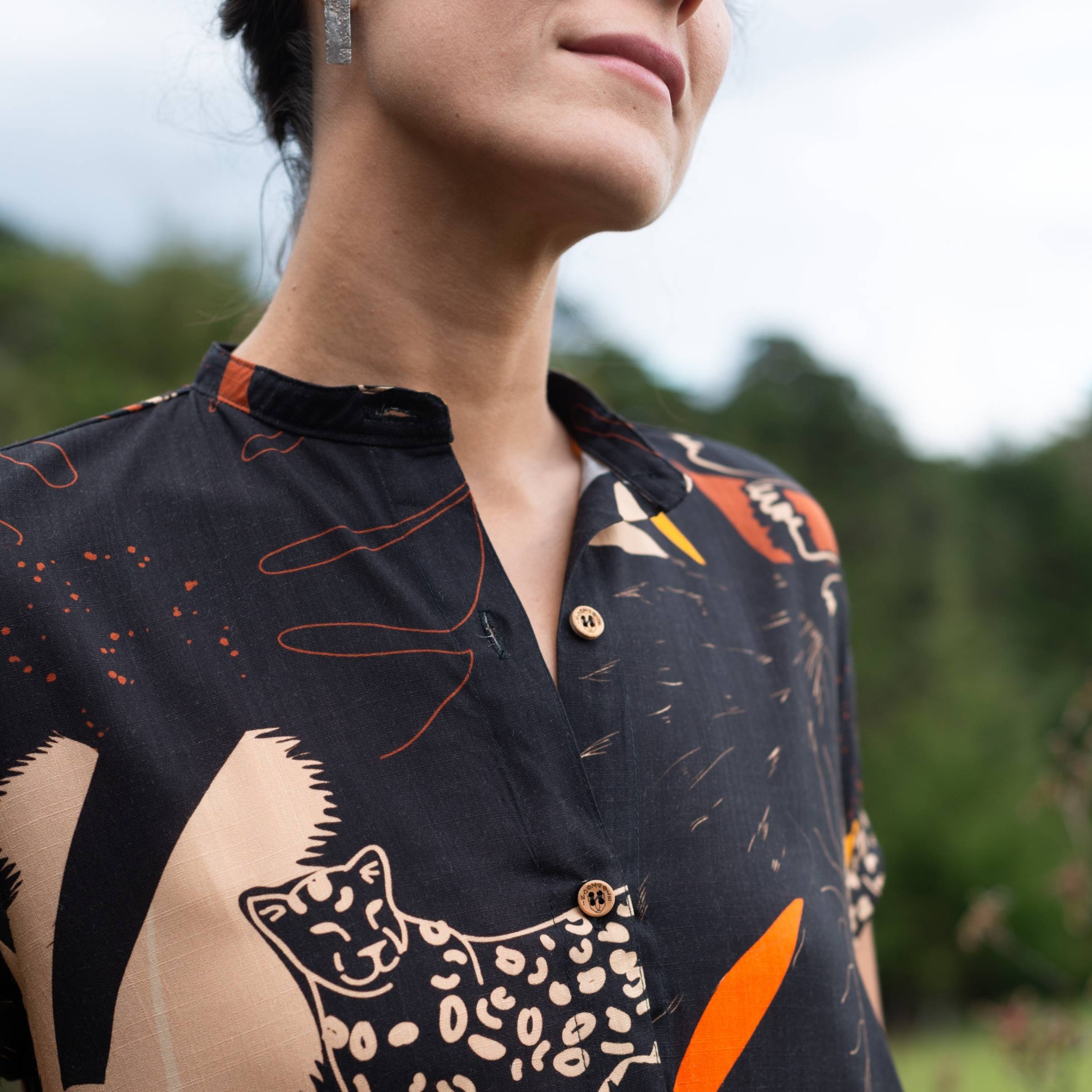 Vestido Camisa – Jaguar Fragmentado