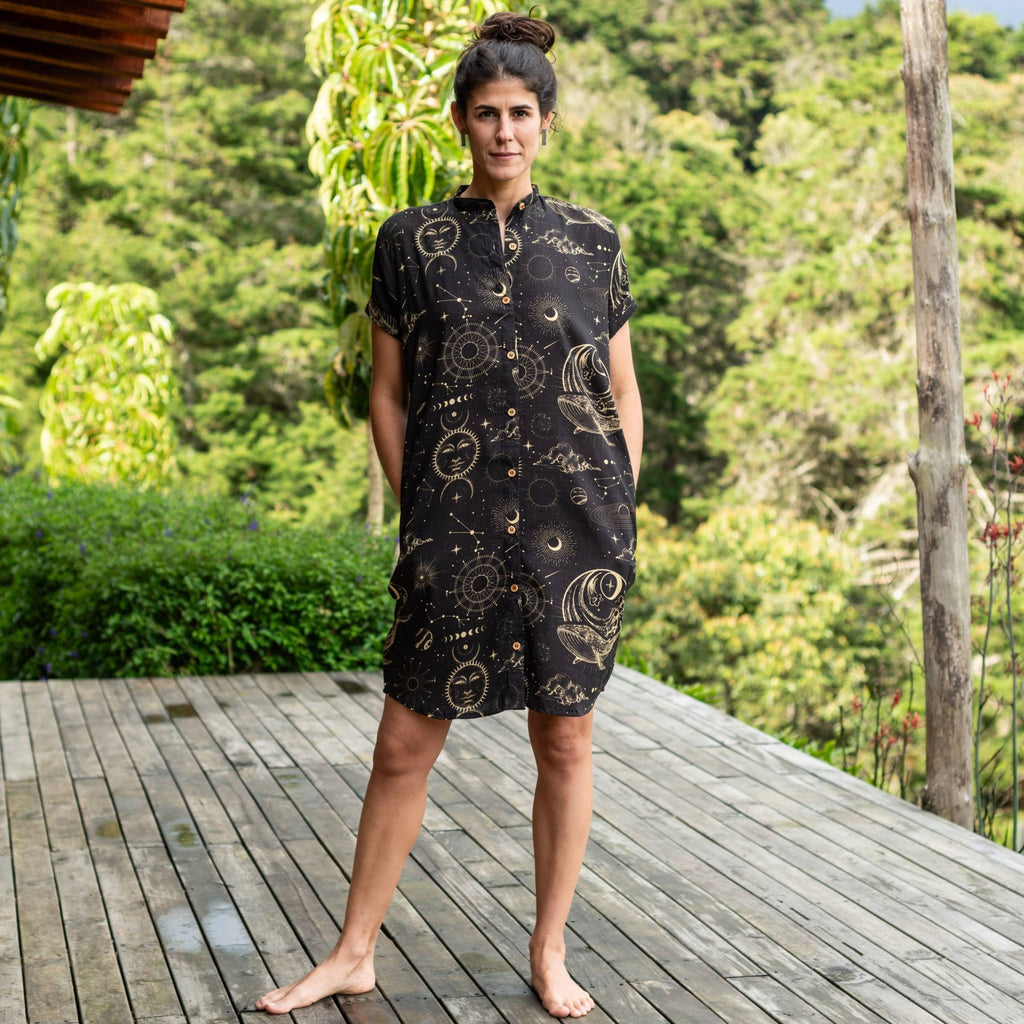 Vestido Camisa – Noche Abisal