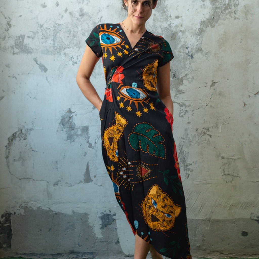Vestido Cruzado Jaguar Estelar