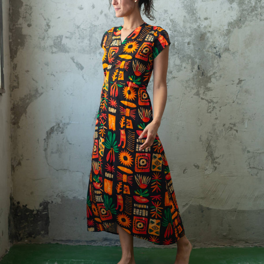 Vestido Cruzado Selva Verde