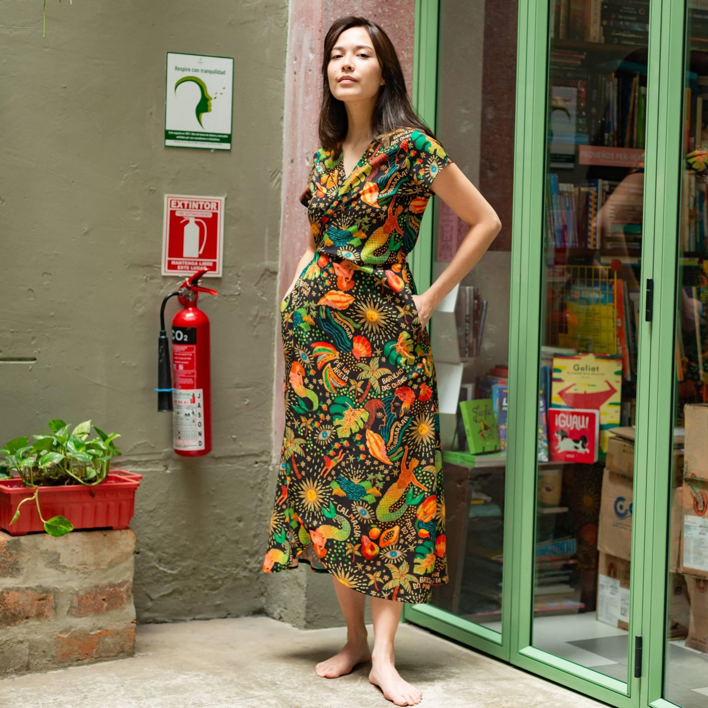 Vestido Cruzado — Brisa de Mar
