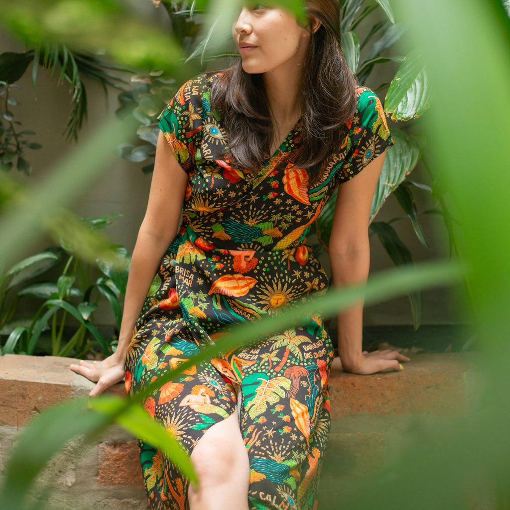 Vestido Cruzado — Brisa de Mar