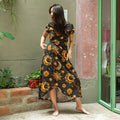 Vestido Cruzado — Eclipse Dorado
