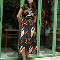 Vestido Cruzado — Jaguar Fragmentado