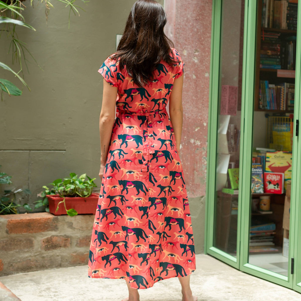 Vestido Cruzado — Jaguar Rosa