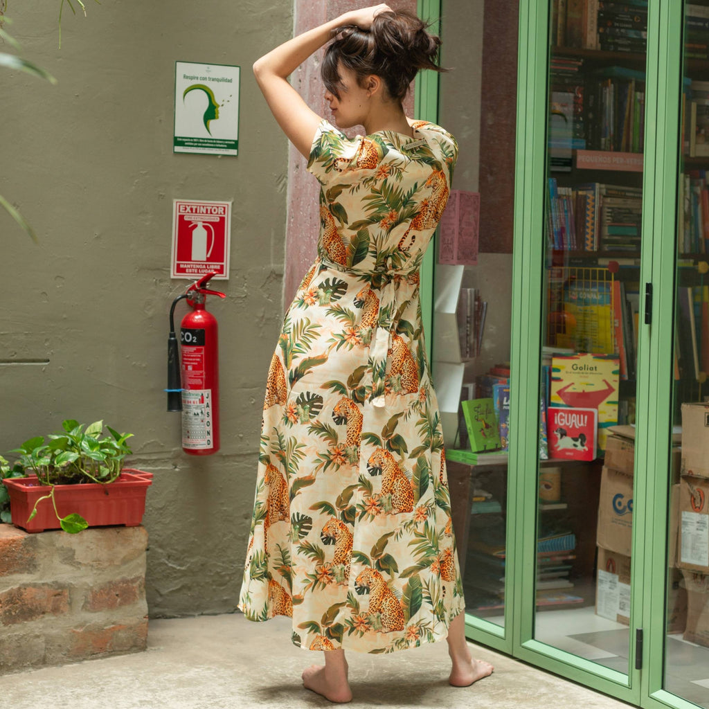 Vestido Cruzado — Jaguar de Arena