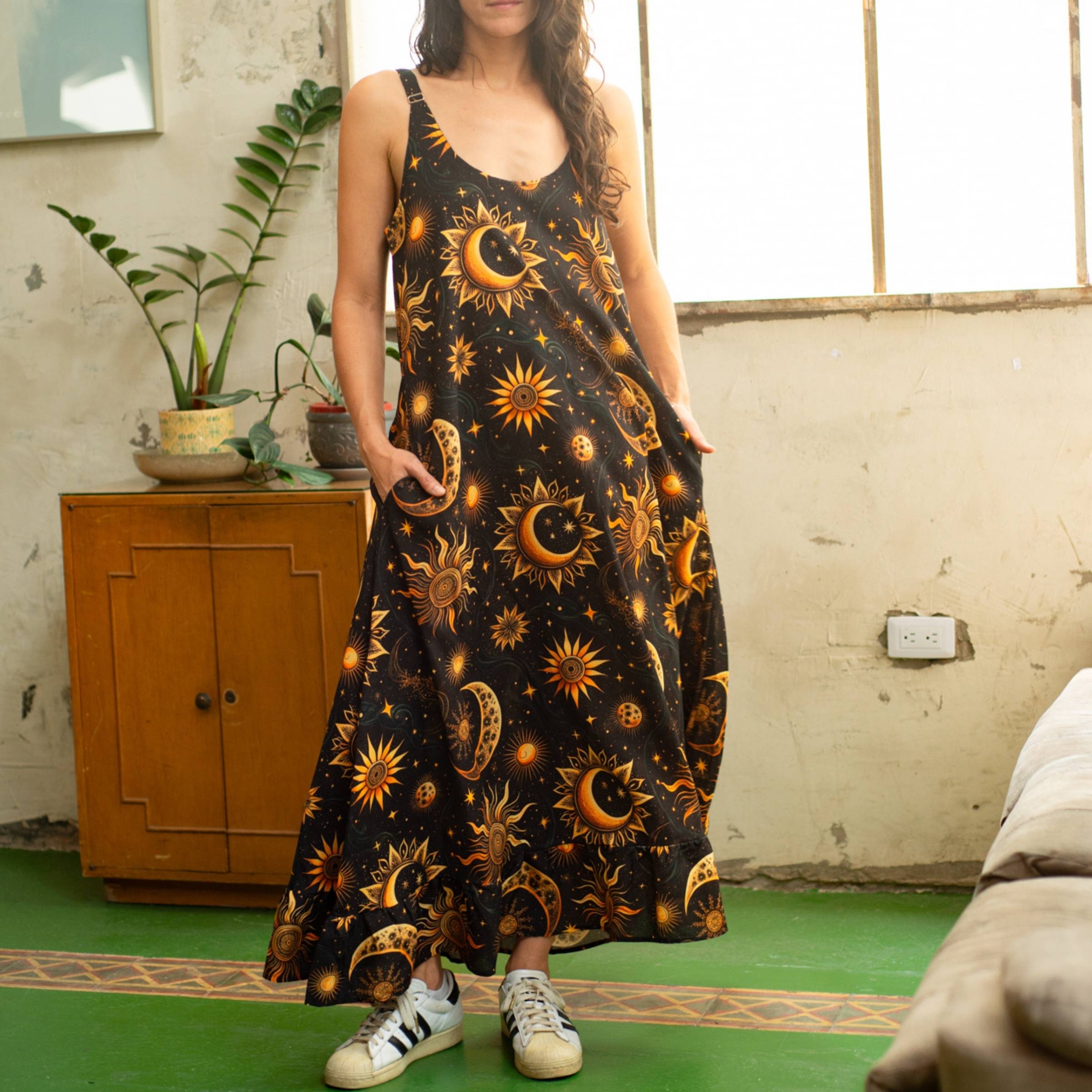 Vestido Largo Eclipse Dorado