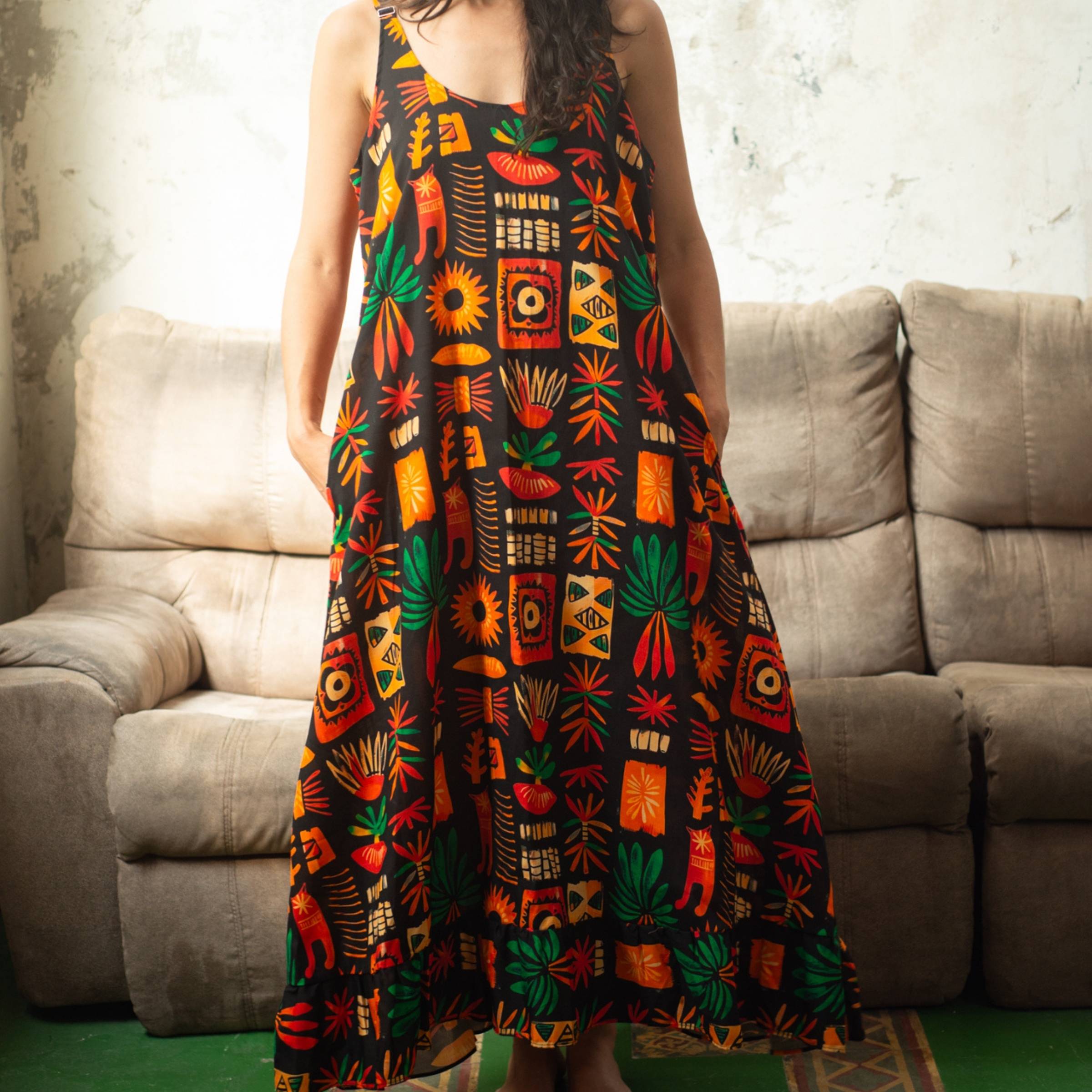 Vestido Largo Fuego Verde