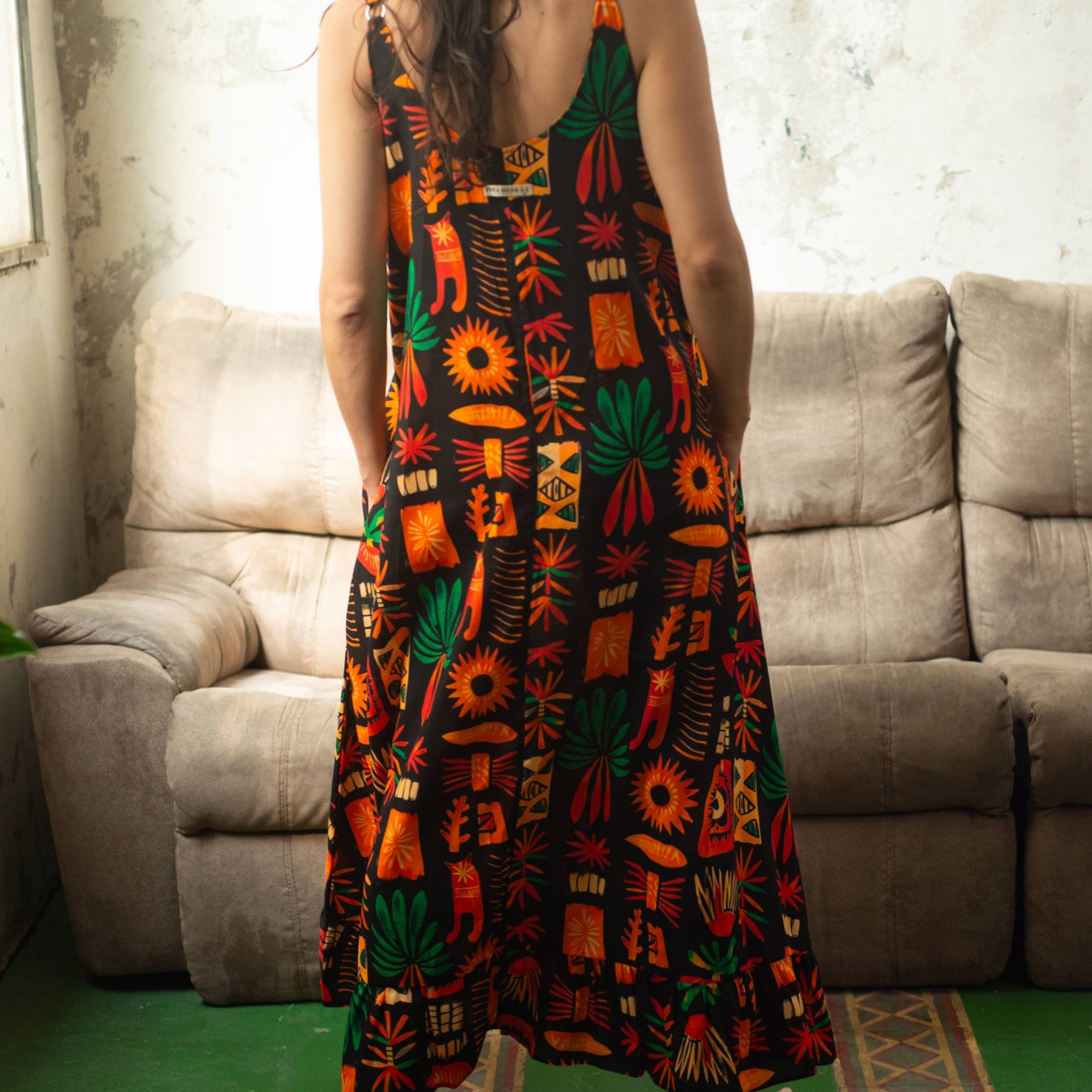 Vestido Largo Fuego Verde