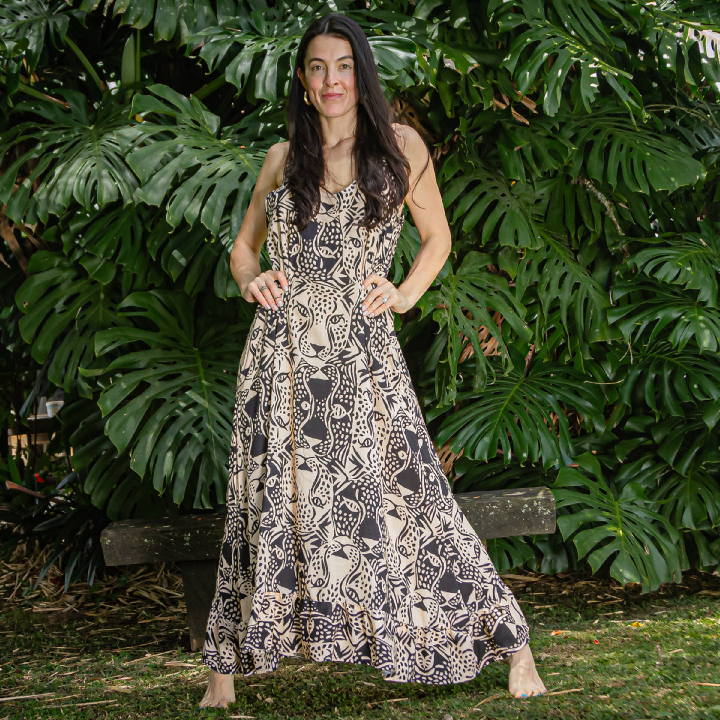 Vestido Largo Jaguar Tierra