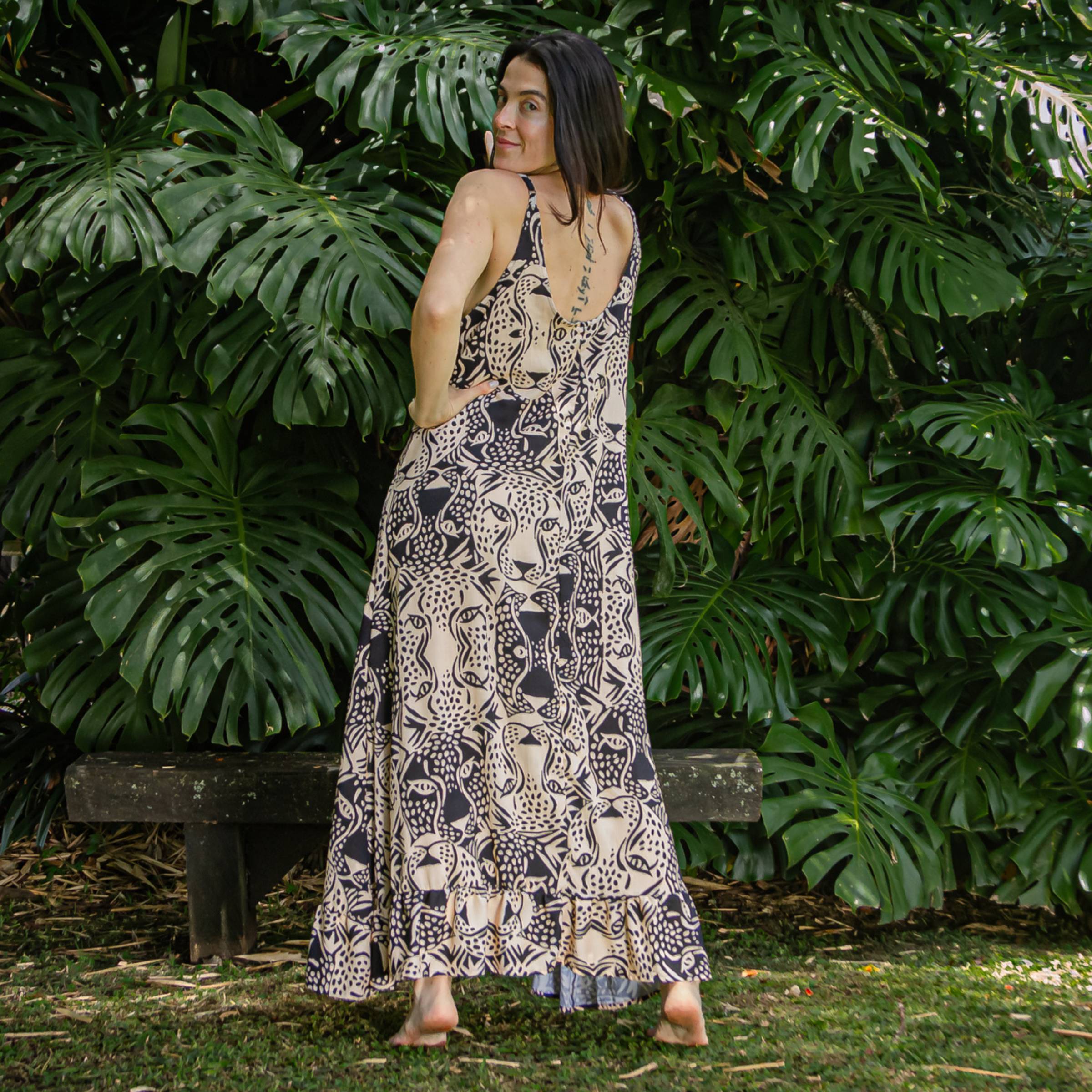 Vestido Largo Jaguar Tierra