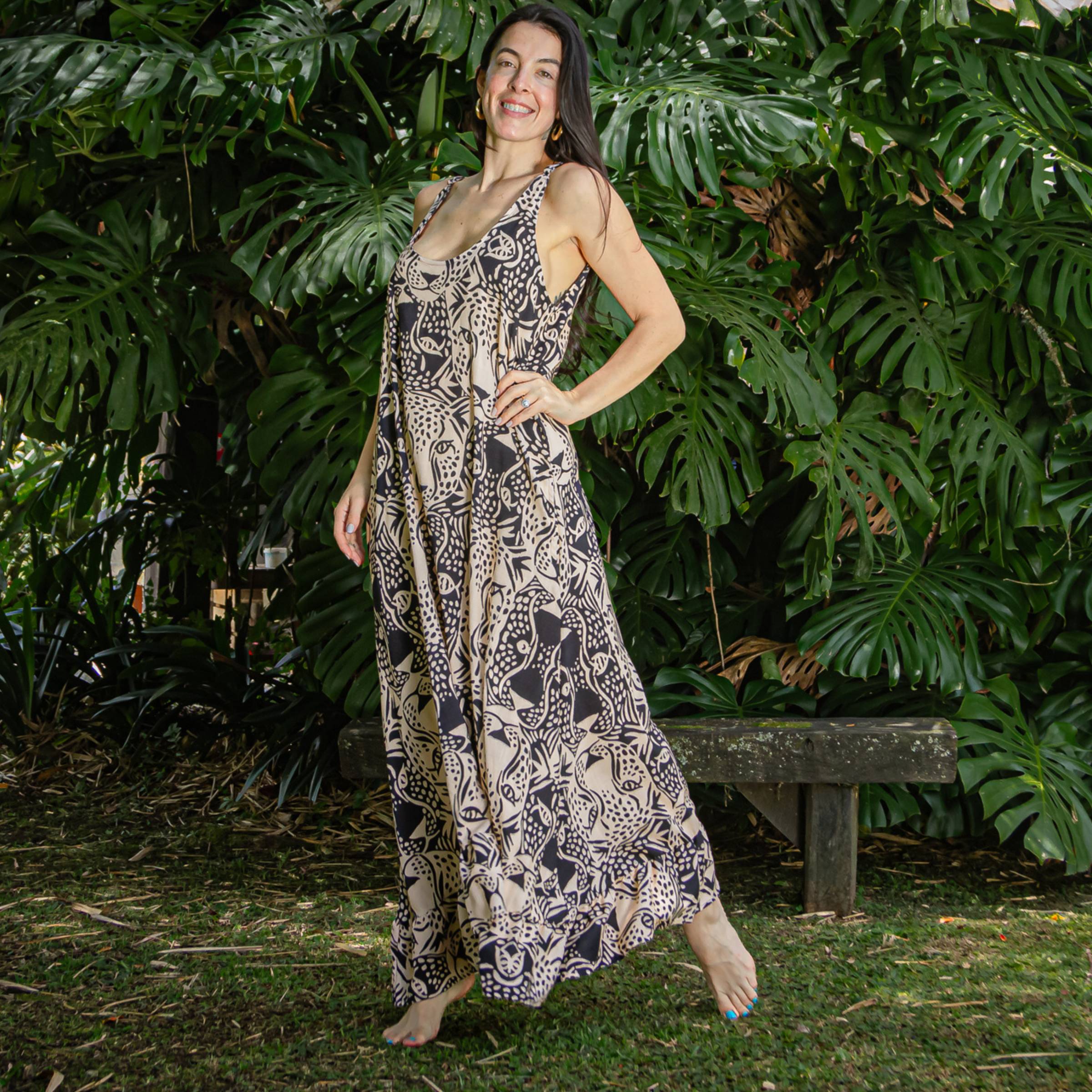 Vestido Largo Jaguar Tierra