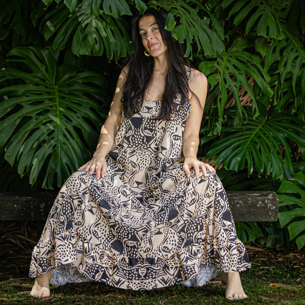 Vestido Largo Jaguar Tierra
