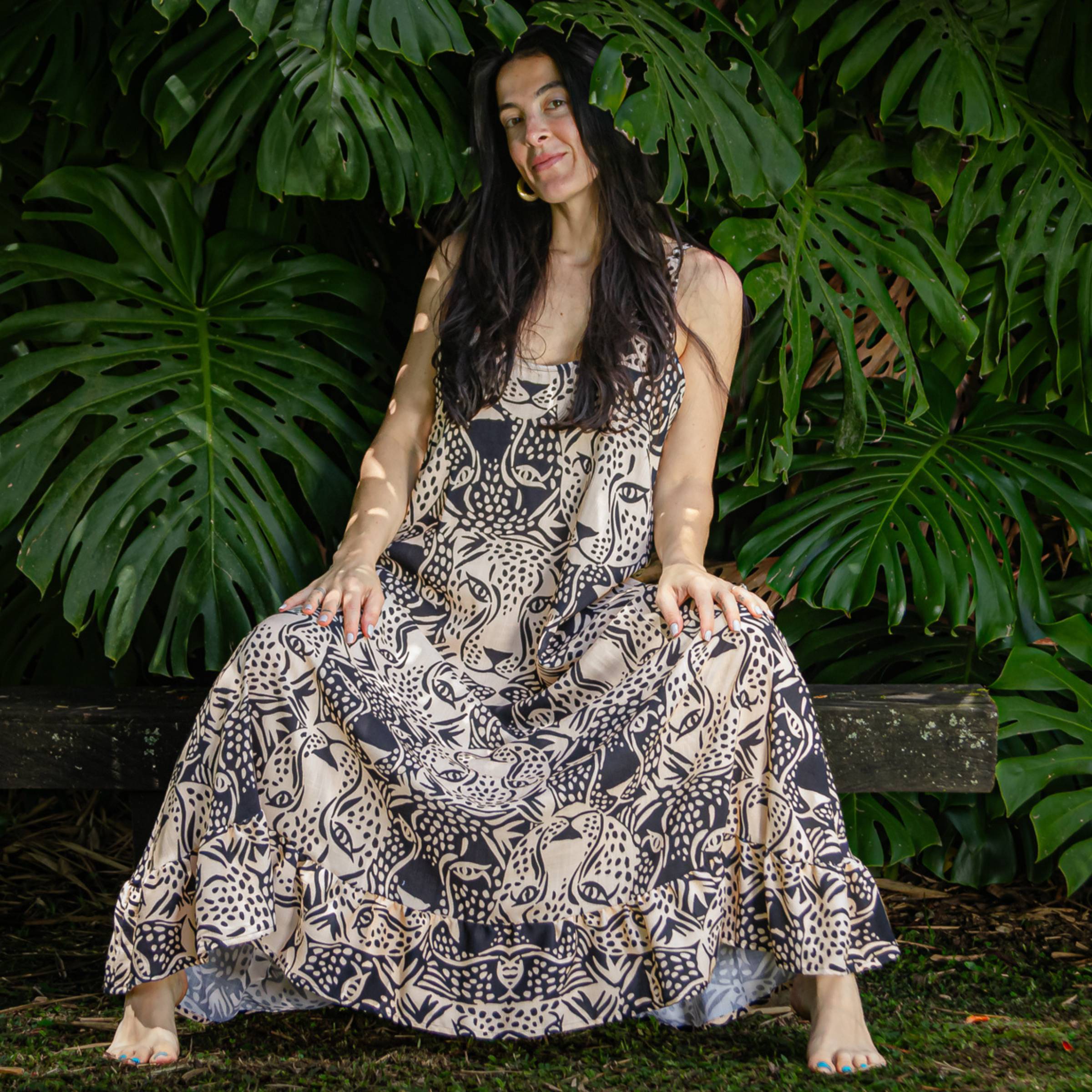 Vestido Largo Jaguar Tierra