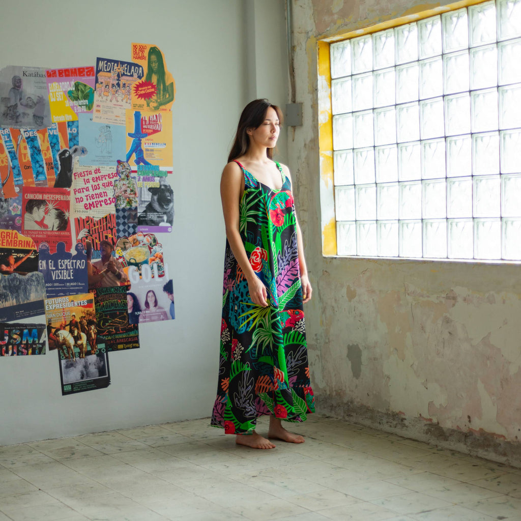 Vestido Largo Selva Eléctrica
