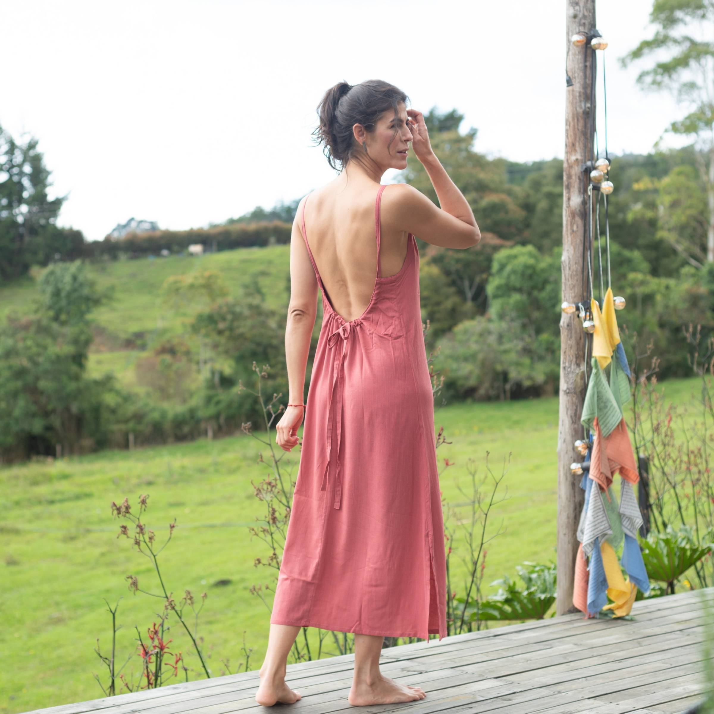Vestido Venus — Rosa Tierra