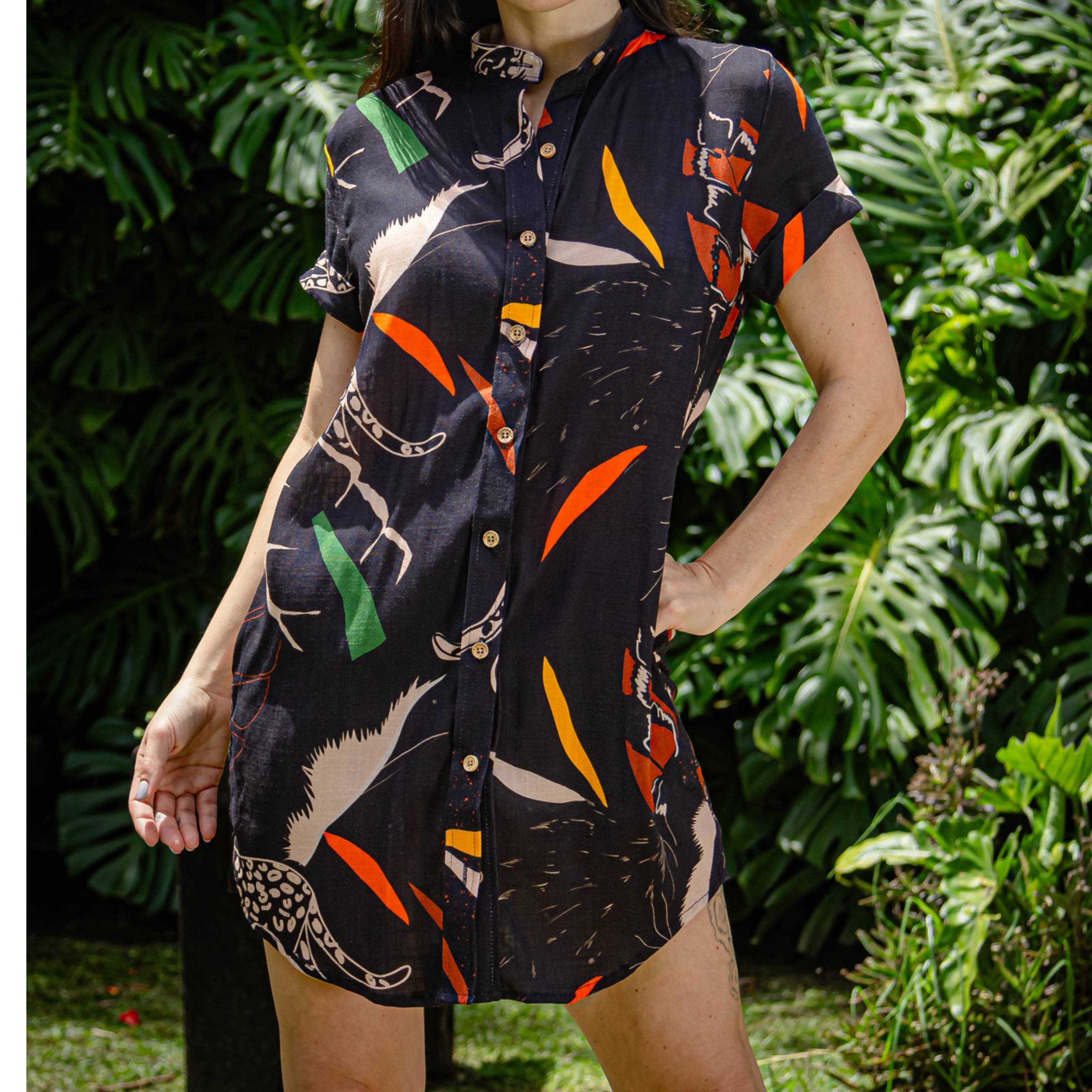 Vestido Camisa – Jaguar Fragmentado
