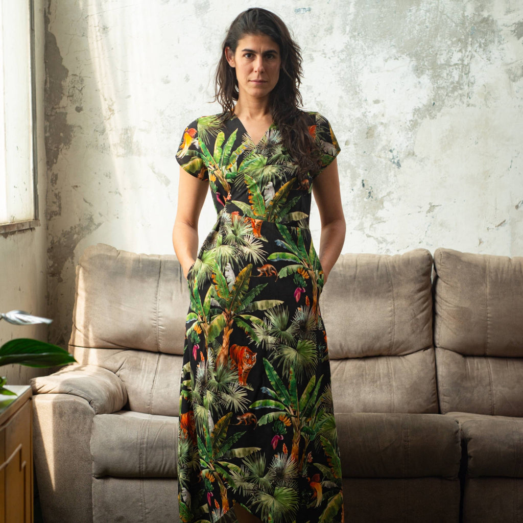 Vestido Cruzado Doble Uso · Selva Negra